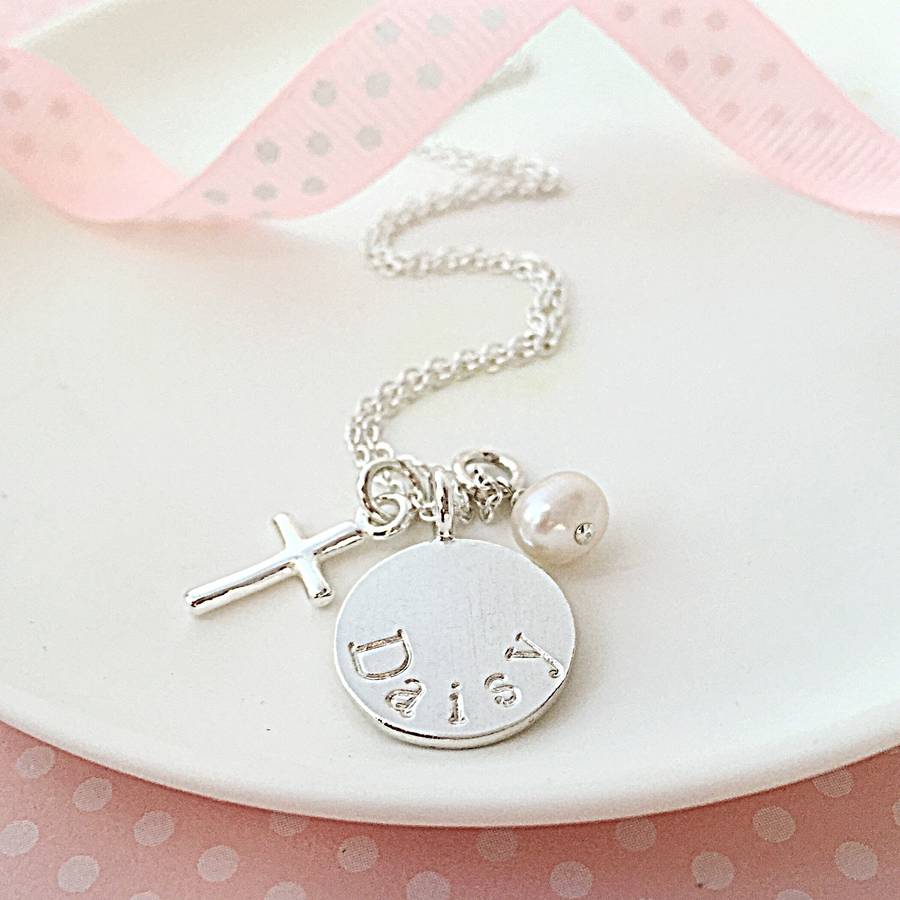 Silver Christening Necklace By Sophie Jones Jewellery