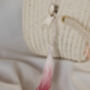 Girls Personalised Reversible Daisy Straw Bag, thumbnail 9 of 9