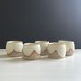 Espresso Cups In Natural Toasty Glaze Patterns, thumbnail 2 of 12