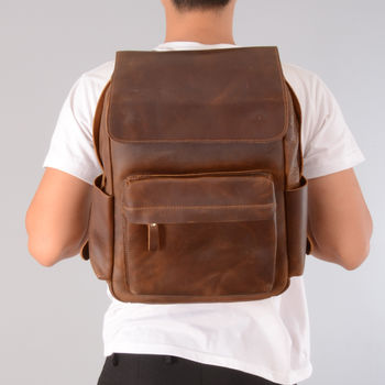 Vintage Leather Backpack, 2 of 12