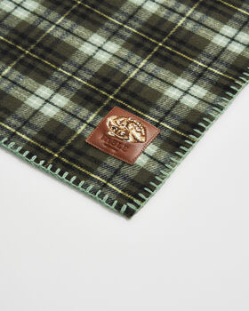 Cathy Green Check Hooded Scarf, 4 of 7