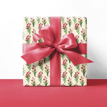 Vibrant Tulip Print Gift Wrapping Paper, 2 of 7