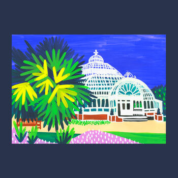 Sefton Park Palm House Hand Painted Print, 3 of 3