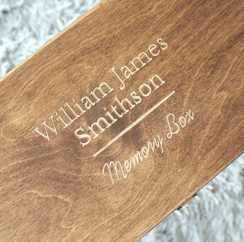 Carved Name Personalised Memory Box, 2 of 6