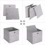 Set Of Six Light Grey Foldable Storage Boxes, thumbnail 6 of 7