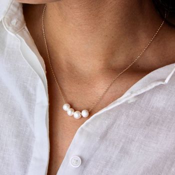 Floating Pearls Special Milestone Birthday Necklace, 5 of 10
