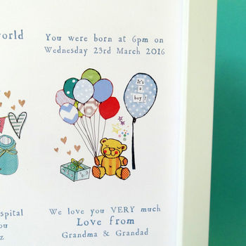 Personalised New Baby Print, 4 of 8