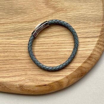 Men's Leather Plaited Bracelet, 10 of 10
