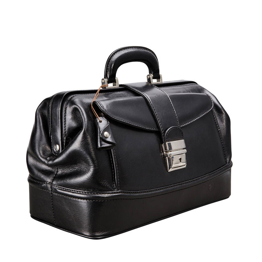 personalised small leather medical bag.'the donnini s' by maxwell scott