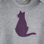 Cat Applique Sleepsuit, thumbnail 5 of 7