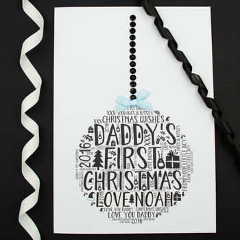 Daddy's First Christmas Son Bauble Card, 4 of 5