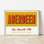 Personalised Aberdeen Retro Favourite City Print, thumbnail 1 of 7