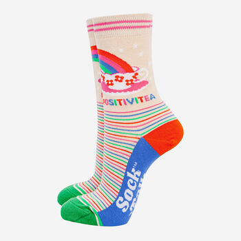 Positivitea Combed Cotton Funny Ankle Socks Women's, 5 of 5