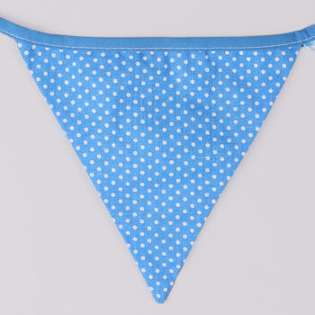 G Decor Blue And White Patterned Cloth Bunting, 8 of 8