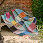 Extra Large Luxury Patchwork Wool Blanket, thumbnail 4 of 10