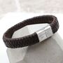 Personalised Graduation Leather Plaited Bracelet, thumbnail 1 of 4