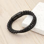 Personalised Men's Woven Duo Black Bracelet, thumbnail 4 of 8