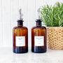 Amber Glass Oil / Vinegar Pourer Bottle With Personalised Label, thumbnail 8 of 8