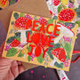 Peace Love Joy Mushroom Papercut Christmas Card, thumbnail 3 of 7