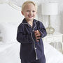 Boy's Personalised Navy Cotton Pyjamas, thumbnail 6 of 7