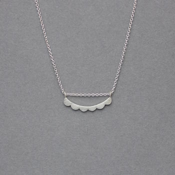 Scalloped Bar Necklace Mini, 4 of 7