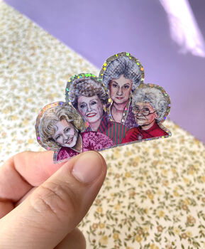 Golden Girls Holographic Sticker, Retro Fan Art Sticker, 5 of 6