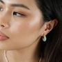 Medium Organic Resin Hoop Earrings In Gold Plating, thumbnail 4 of 9