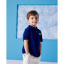 Marco Boys Cotton Polo T Shirt – Blue, thumbnail 3 of 3