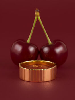 Women's Thick Textured Croissant Ring, 2 of 5