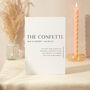 Wedding Confetti Table Sign A4 Sturdy Minimal Layout, thumbnail 1 of 5