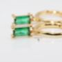 Emerald Hoop Earrings Gift For Her May Birthday, thumbnail 5 of 6