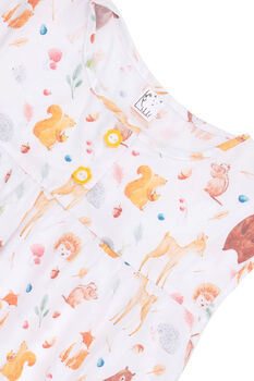 Girls Woodland Friends Cotton Short Pyjama Set, 2 of 9