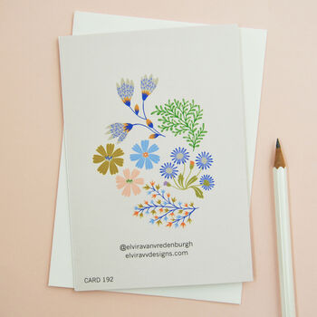 Floral Thinking Of You Smypathy Greetings Card, 2 of 2