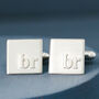 Sterling Silver Personalised Monogram Cufflinks, thumbnail 2 of 12