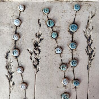 Flora Wall Hanging Pottery Plate Tile, 4 of 6