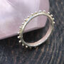 Textured Spaced Grain Eco Sterling Silver Stacking Ring, thumbnail 1 of 7