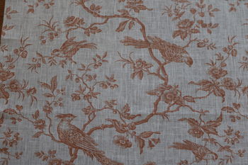 Blue Bird On White Linen Fabric, 7 of 10