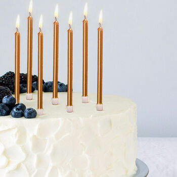 G Decor Set Of Twelve Gold Candles For Cake Decoration, 2 of 6