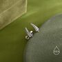 Sterling Silver Little Fern Leaf Stud Earrings, thumbnail 5 of 12