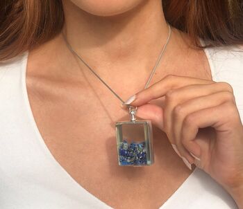 Personalised Rectangle Fillable Locket For Crystals, 5 of 11