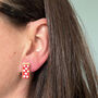 Ceramic Red Earring Set, thumbnail 5 of 7