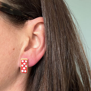 Ceramic Red Earring Set, 5 of 7