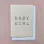 Handprinted Baby Girl Card, thumbnail 1 of 3