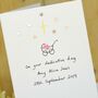 Personalised 'Button Christening' Handmade Card, thumbnail 1 of 6
