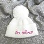 Ladies Personalised Soft Cashmere Wool Bobble Hat Gift, thumbnail 8 of 10