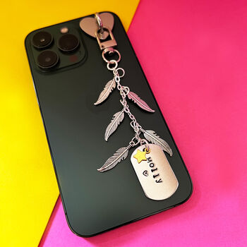 Personalised Feather Charm Accessory For Kindle, E Reader, Laptop And iPad, 5 of 8