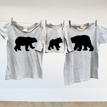 Mummy Bear And Child Cub Twinning Tshirt Tops, 4 of 4