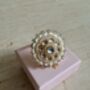 White Pearl Meenakari Gold Ring, thumbnail 2 of 5