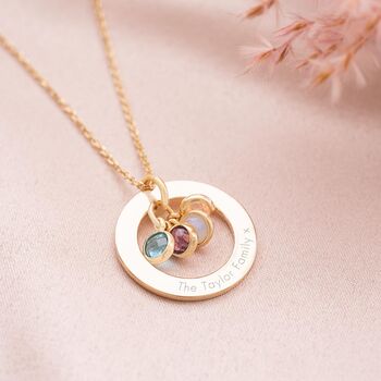 Family Eternal Ring Birthstone Necklace, 3 of 8