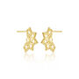Cut Out Heart Pattern Earrings In Gold Vermeil, thumbnail 1 of 6